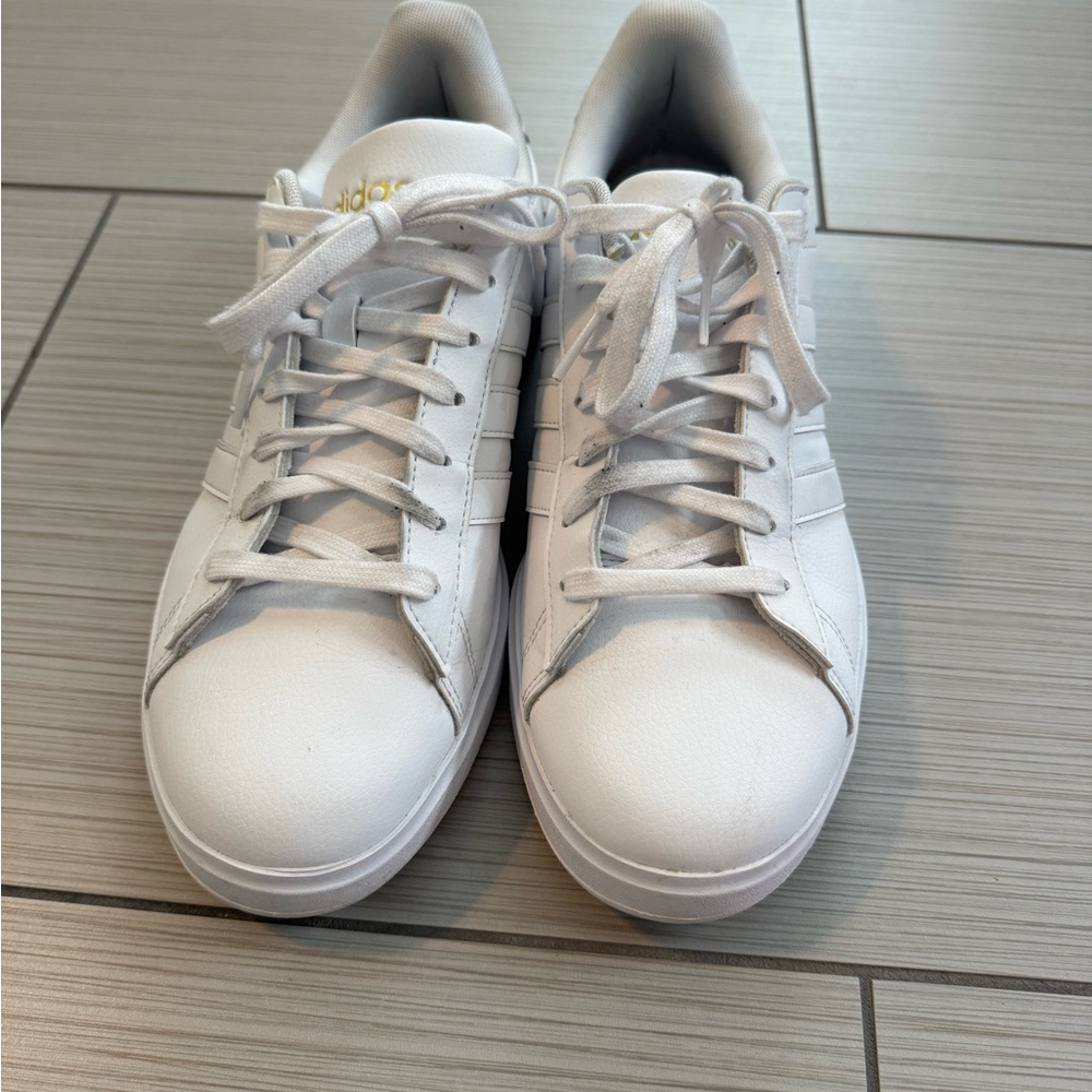 Adidas Classic White Lace-Up Sneakers